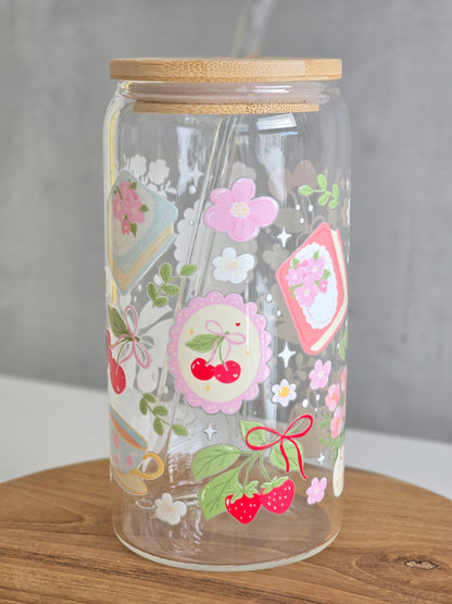 Cottage Blossom Glass Cup