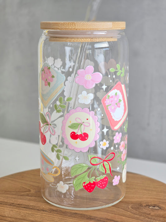 Cottage Blossom Glass Cup