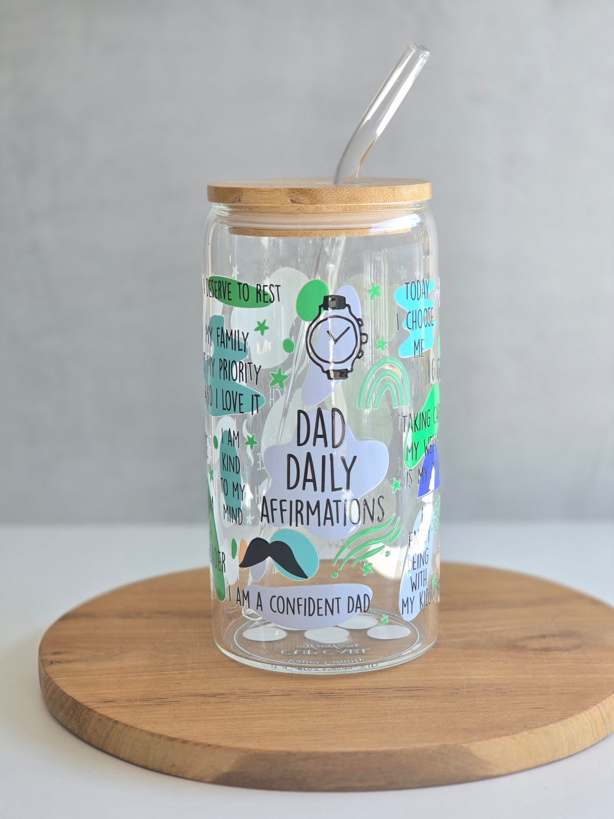 Tasse en Verre “Dad Daily Affirmations”