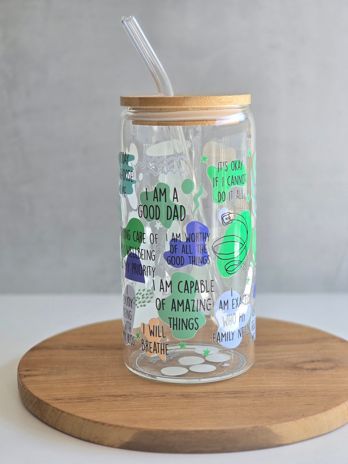 Tasse en Verre “Dad Daily Affirmations”