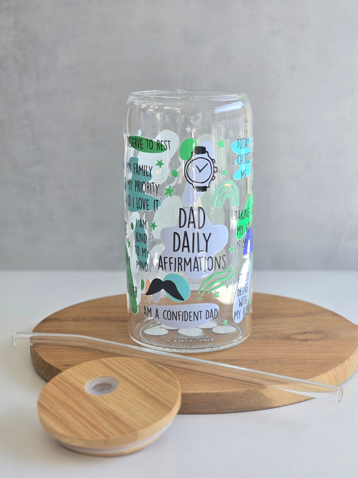 Tasse en Verre “Dad Daily Affirmations”
