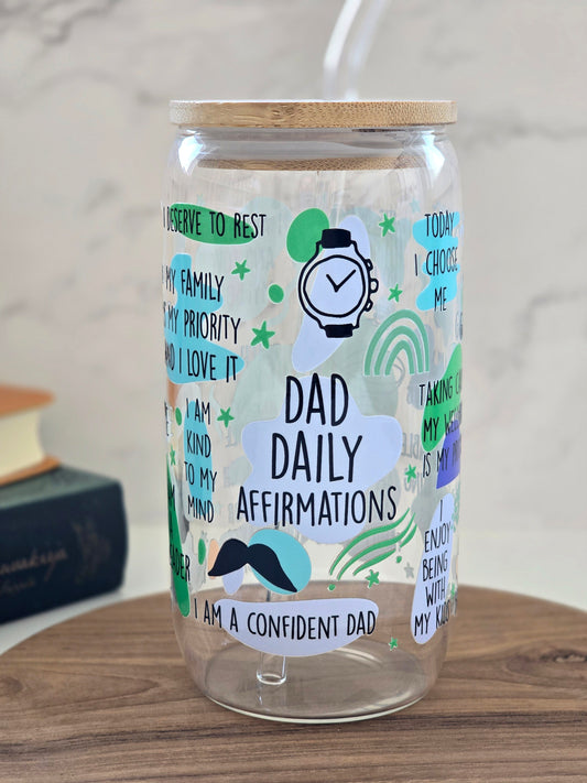 Tasse en Verre “Dad Daily Affirmations”
