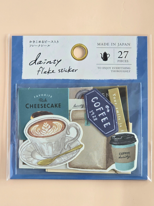 Dainty Flake Stickers – Bread, Natural & Coffee