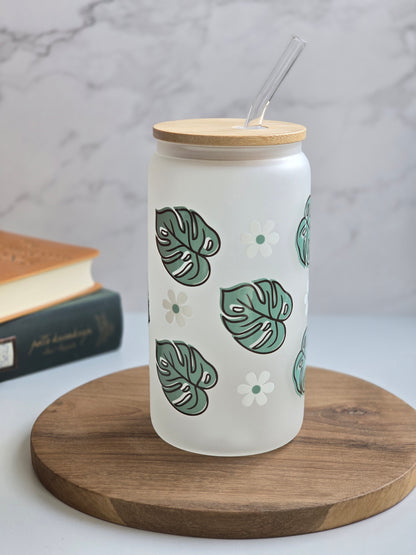Tasse en Verre Marguerite & Monstera
