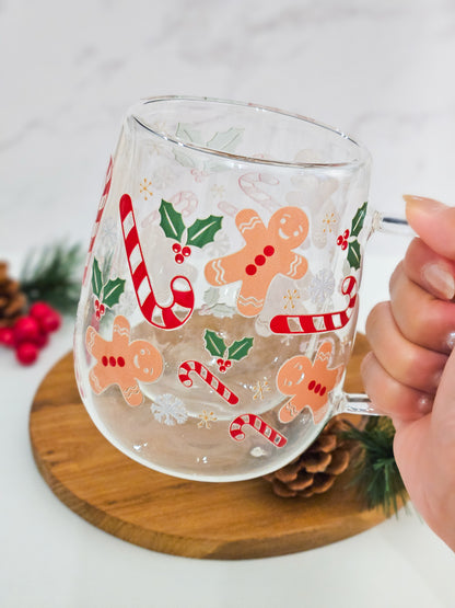 Limited Quantity: Gingerbread Man Double-Walled Glass Mug
