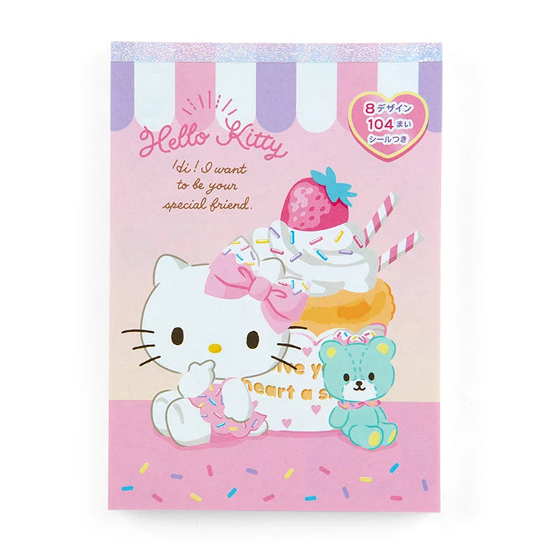 Hello Kitty 8-Design Memo Pad with Stickers