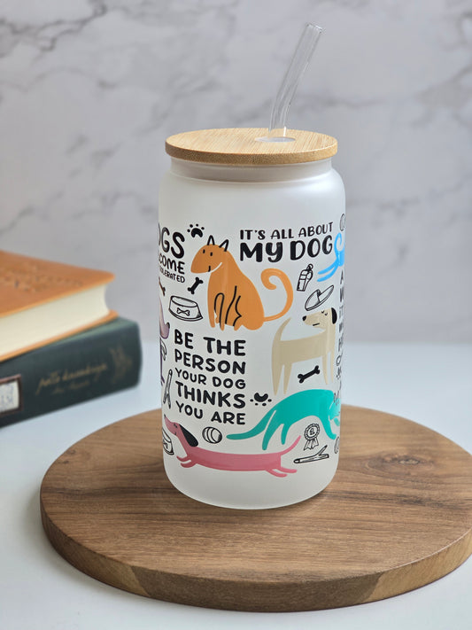 Tasse en Verre 'Home is Where the Dog Is'