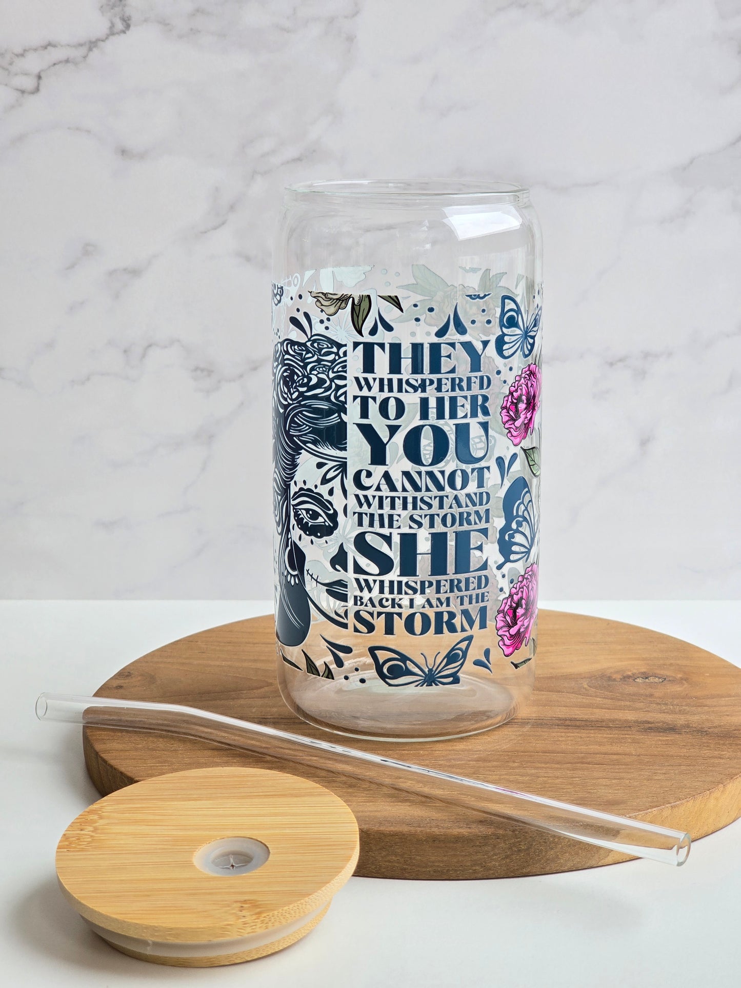 I Am the Storm Glass Cup