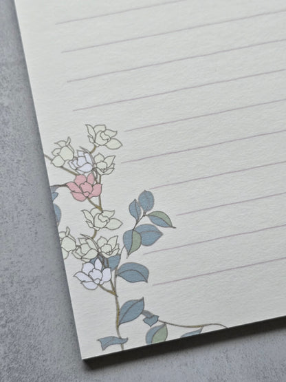 Japanisches Briefpapier - Gepresste Blumen