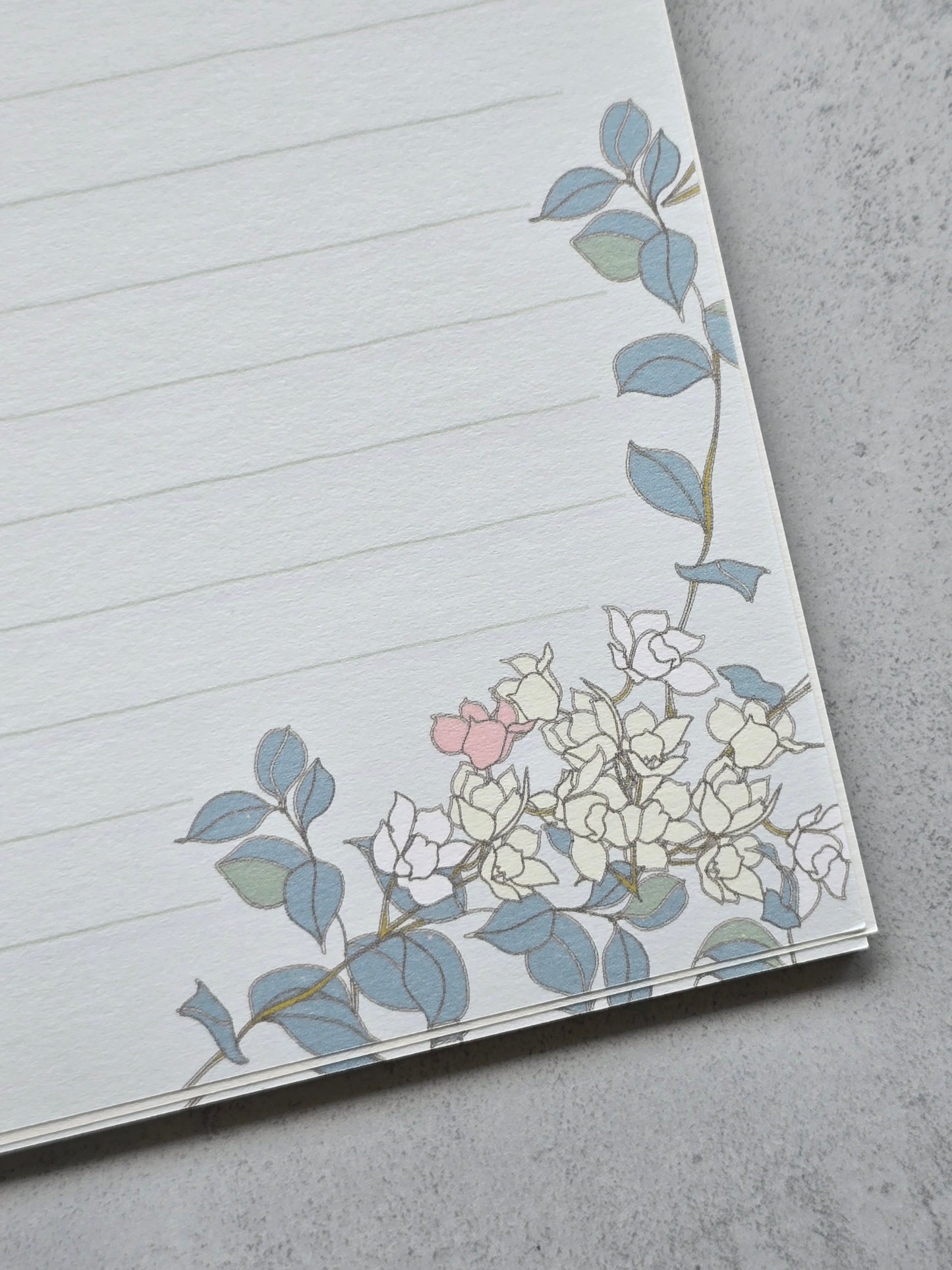Japanisches Briefpapier - Gepresste Blumen
