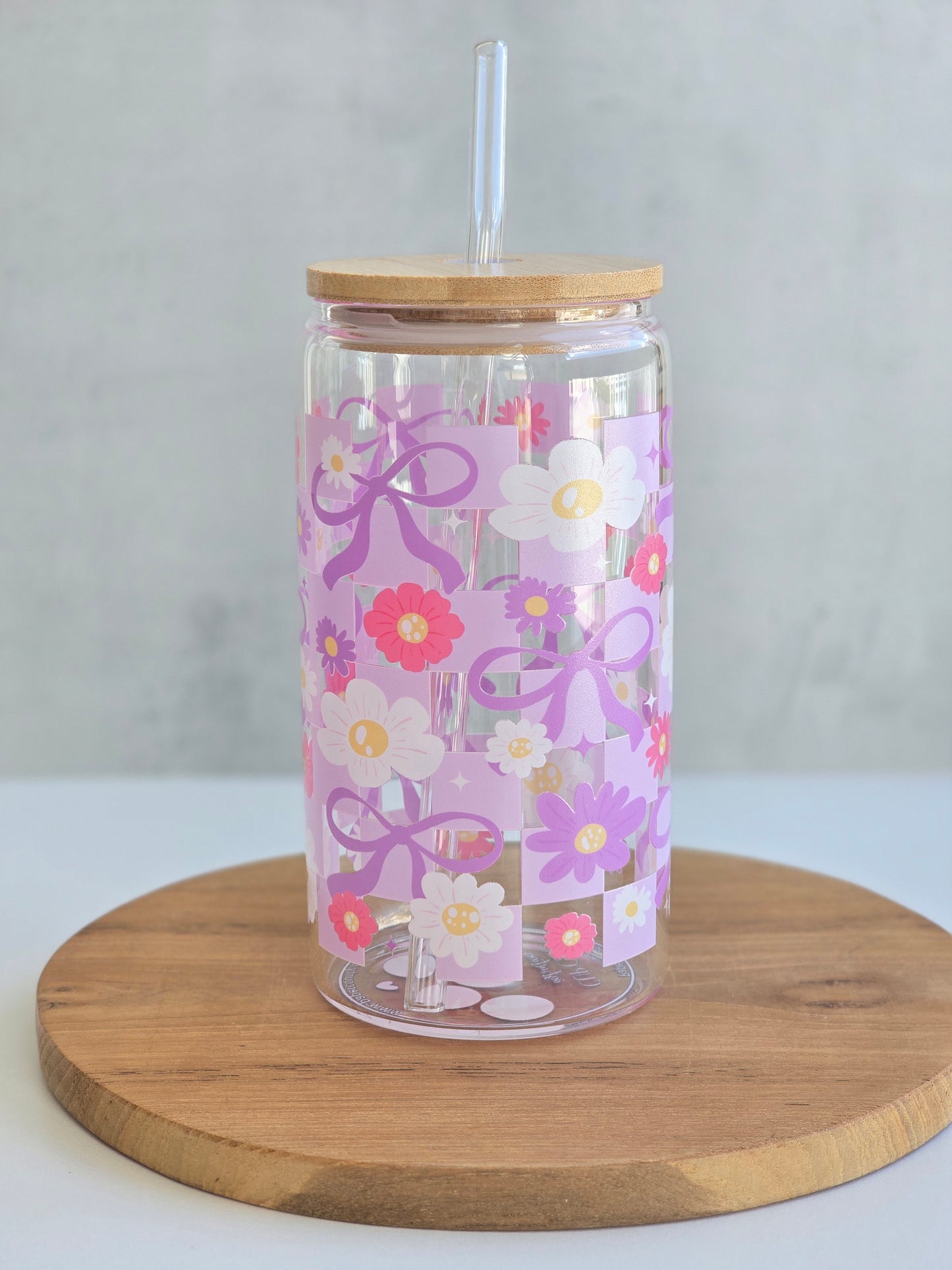 Verre Lilac Bow Checkered