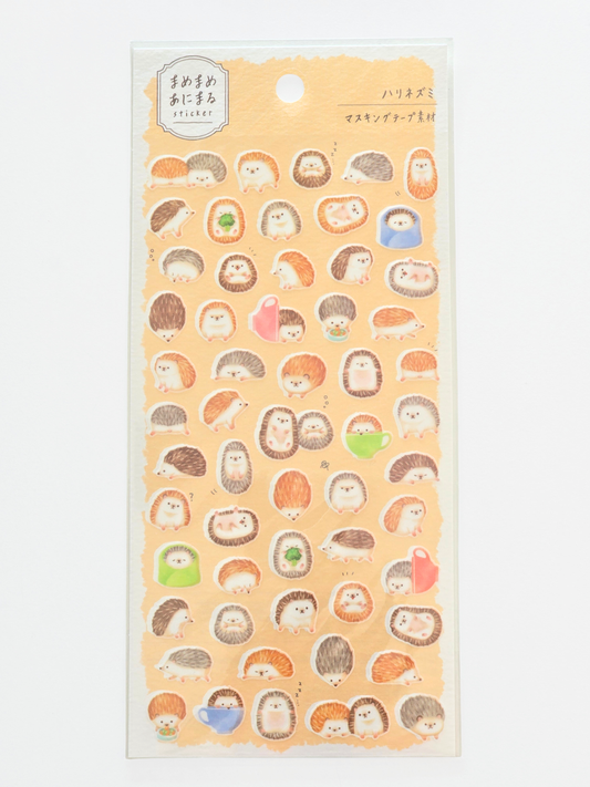 Mind Wave Mame-Mame Animal Sticker Sheet – Hedgehog