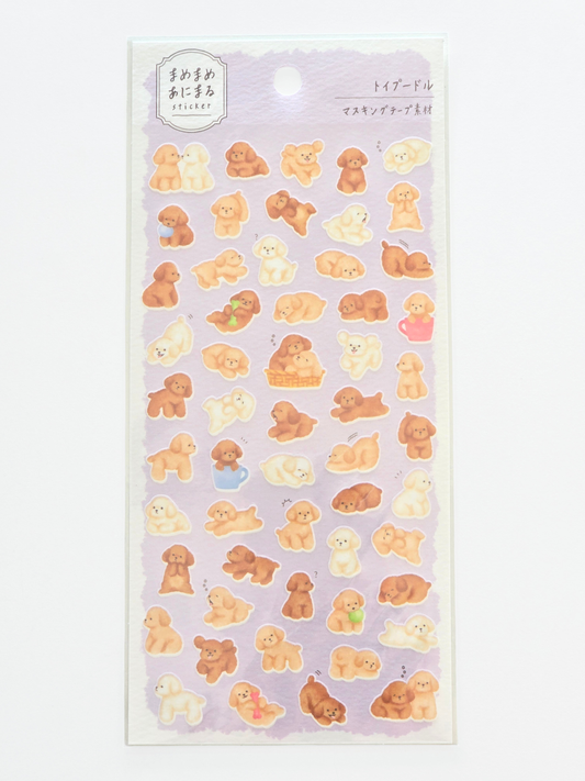 Mind Wave Mame-Mame Animal Sticker Sheet – Toy Poodle