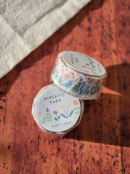 Masking Tape Floral Coloré Découpé