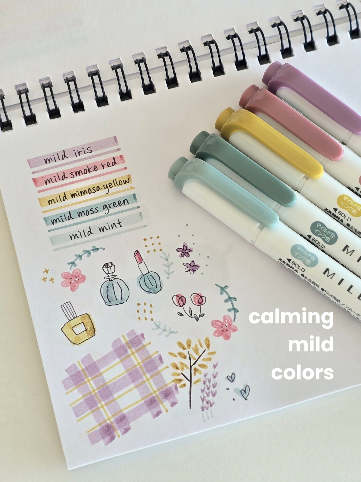 Mildliners Set de 5 – Couleurs Douces Atténuées
