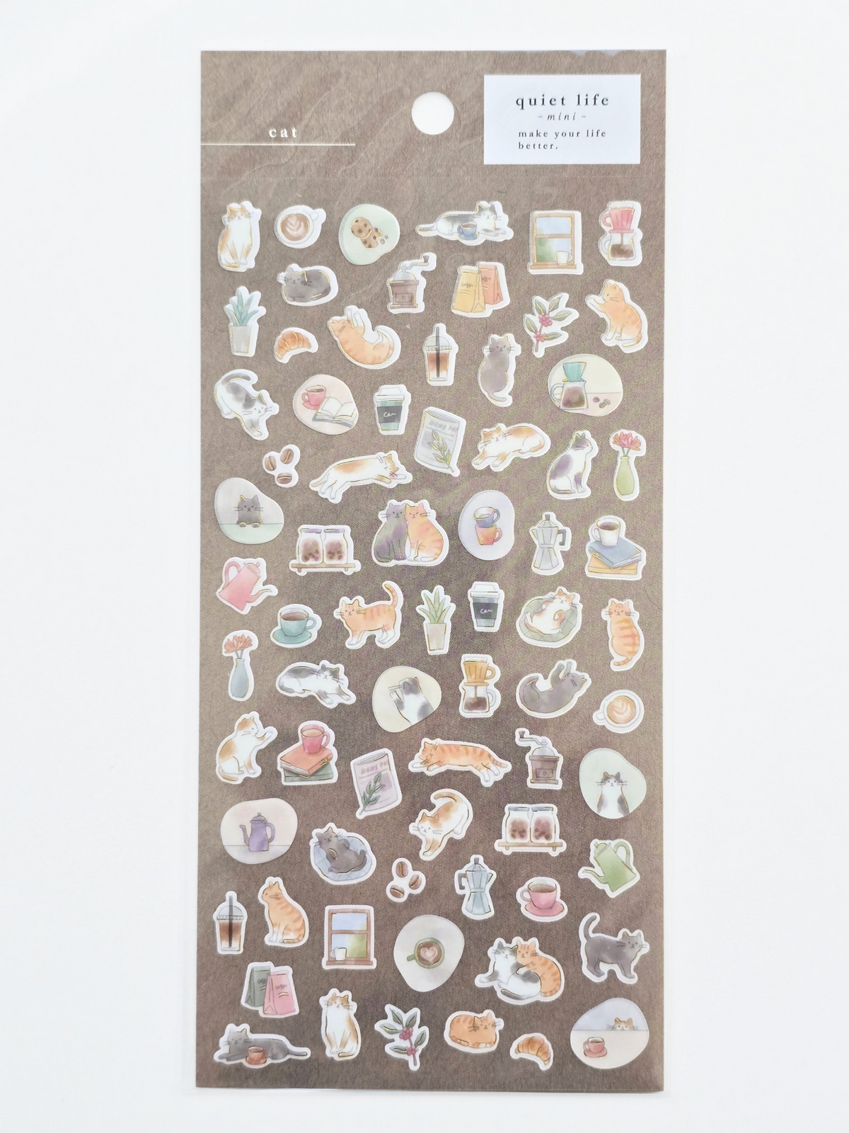 Mind Wave Quiet Life Mini Sticker Sheet – Cat