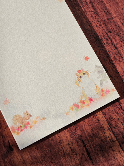 Papiers à lettres japonais – Automne Nekorobi