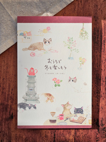 Papier à lettres japonais - Nekorobi Hiver