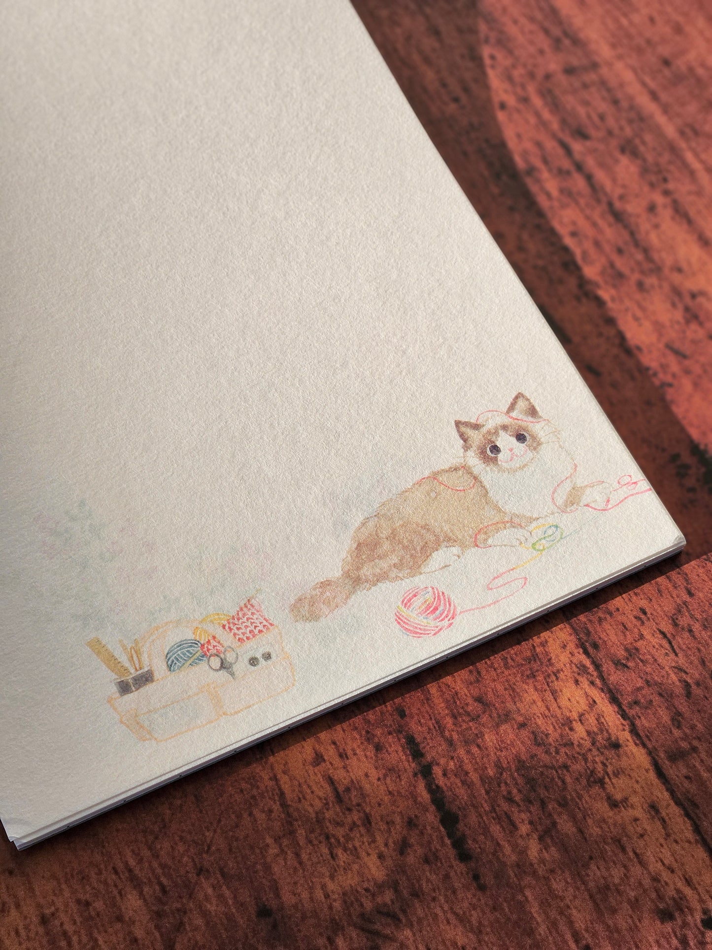 Papier à lettres japonais - Nekorobi Hiver