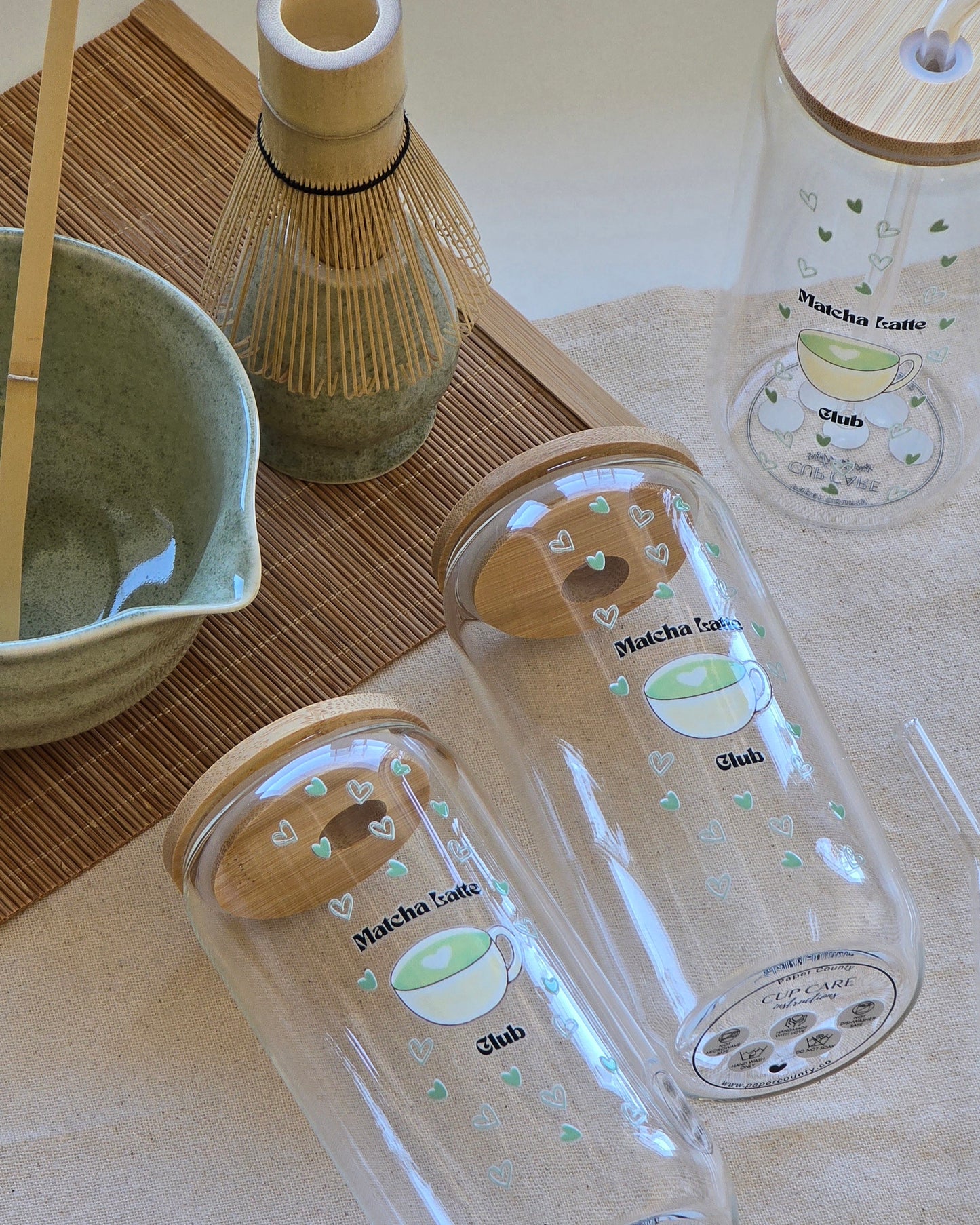 Tasse en Verre Personnalisé – Design UV DTF sur Mesure