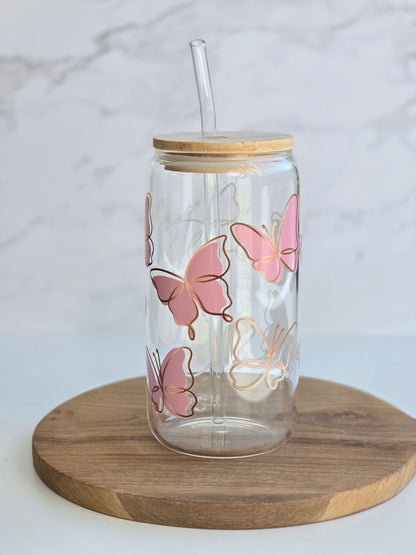 Rosa Schmetterlingsbecher