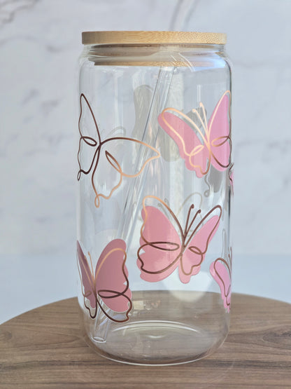 Rosa Schmetterlingsbecher