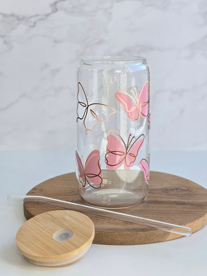 Rosa Schmetterlingsbecher