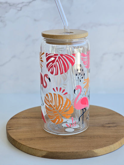 Flamingo Glass Cup