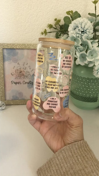 Boho-Becher 'Teacher Daily Affirmations'