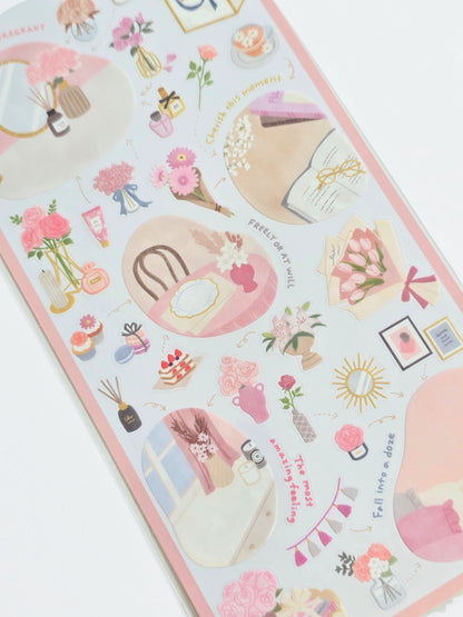 Room Arrange Sticker Sheet – Floral Room