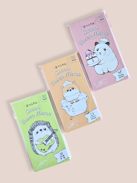 Stand Fusen Memo – Cute Animal Sticky Notes