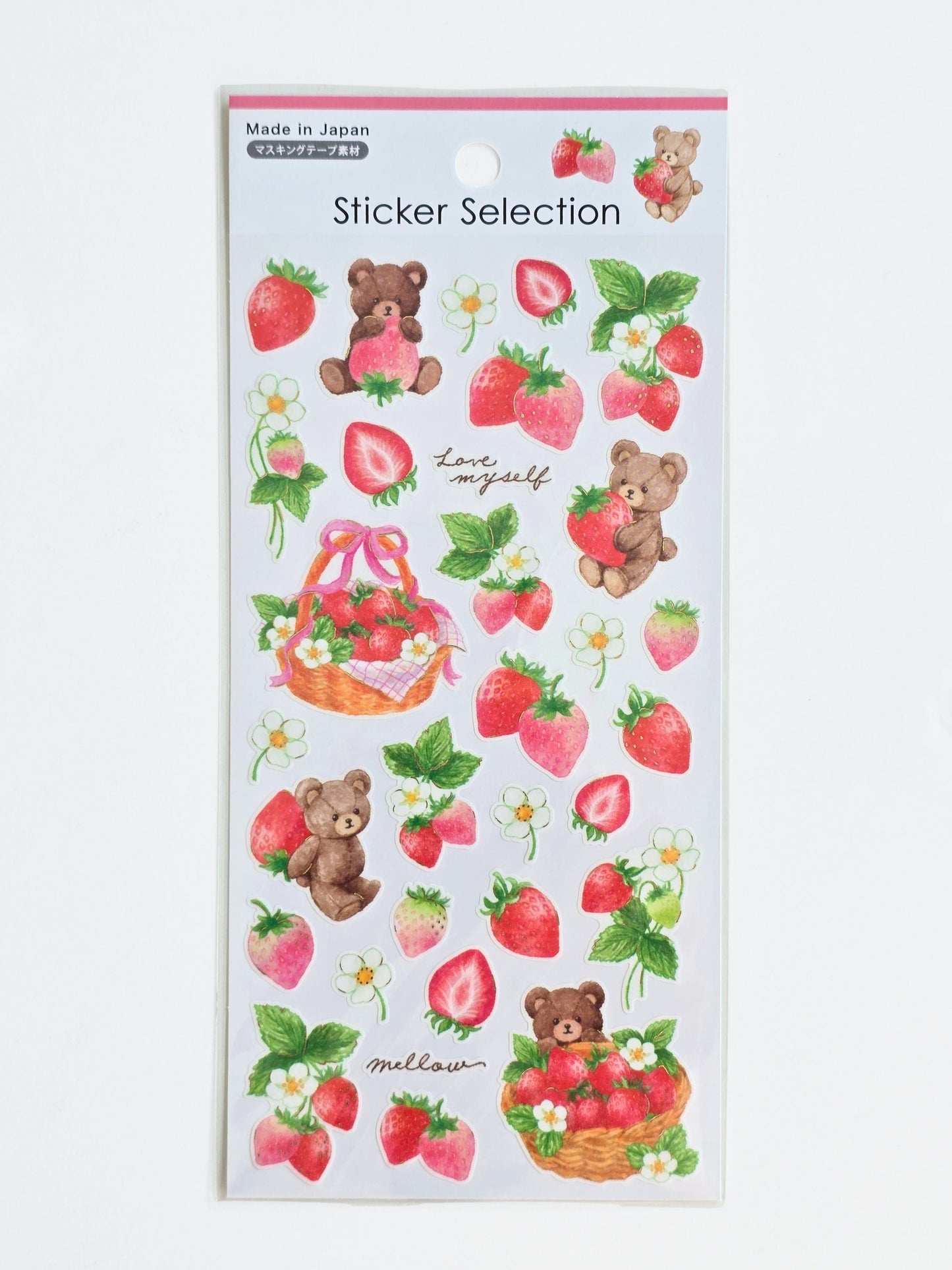 Strawberry Bear Sticker Sheet