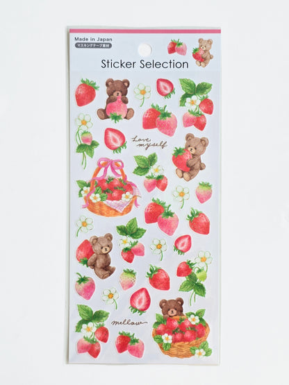 Strawberry Bear Sticker Sheet