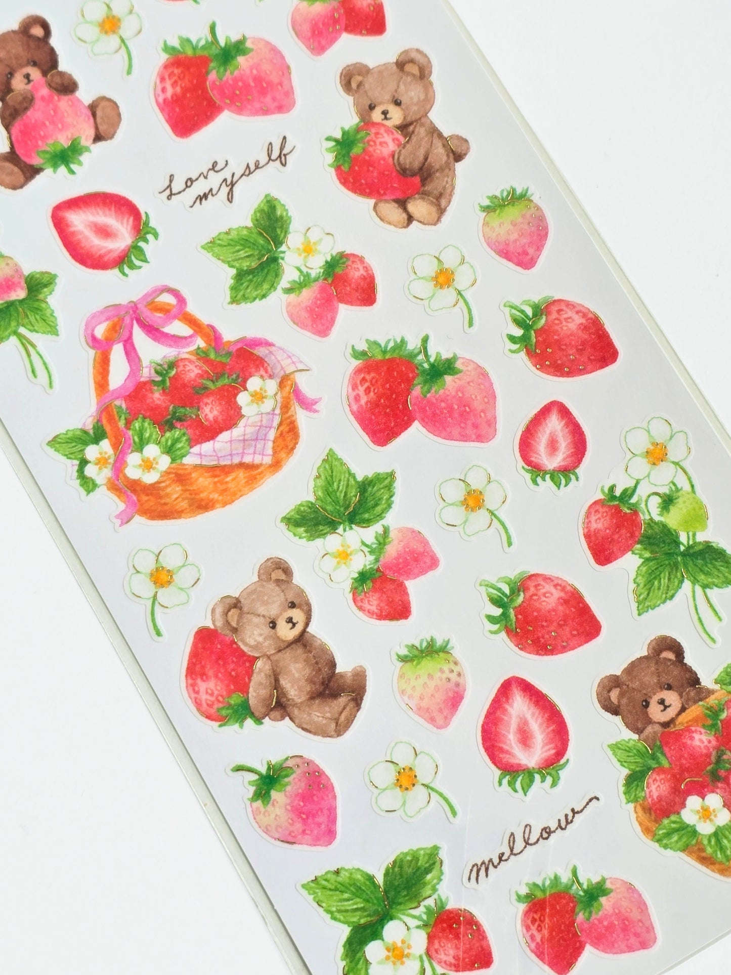 Strawberry Bear Sticker Sheet