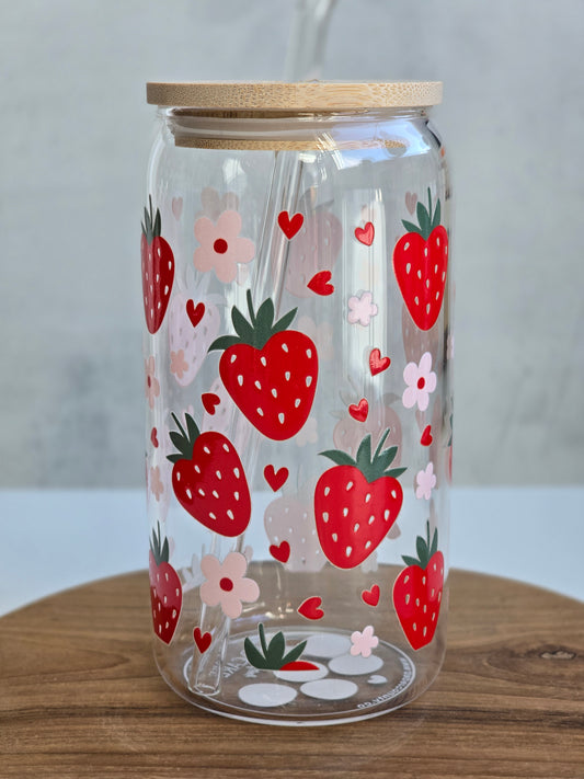 Tasse en Verre à la Fraise