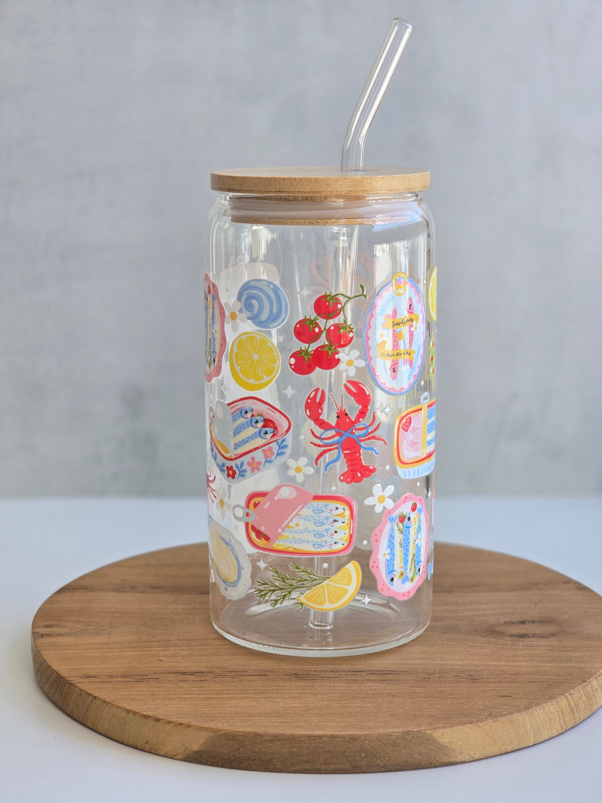 Tasse en Verre Coastal Sardines