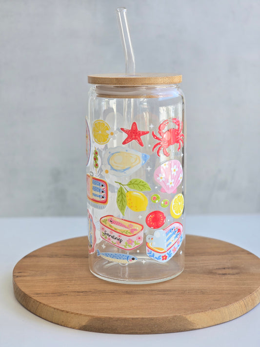Tasse en Verre Coastal Sardines