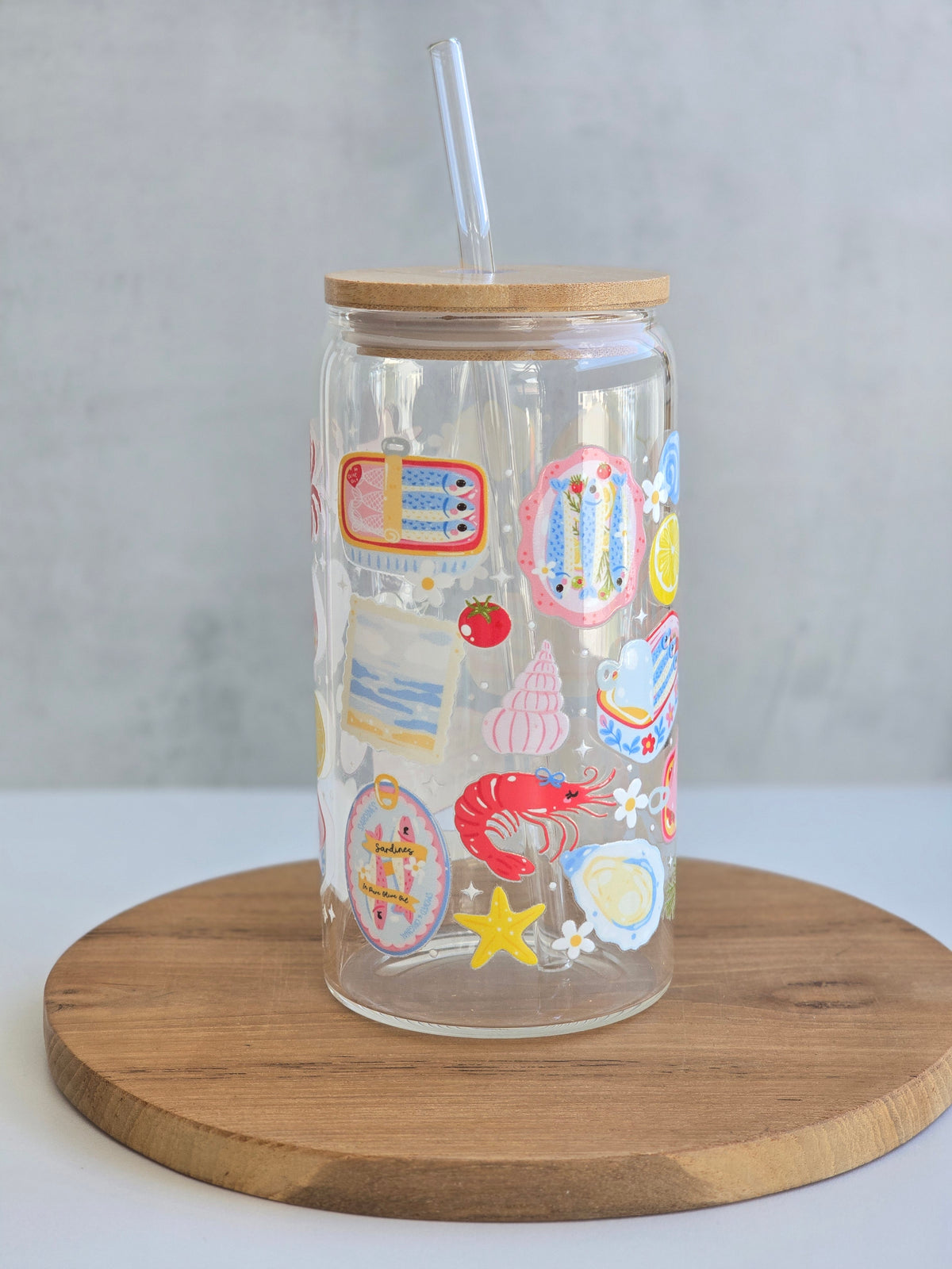 Tasse en Verre Coastal Sardines