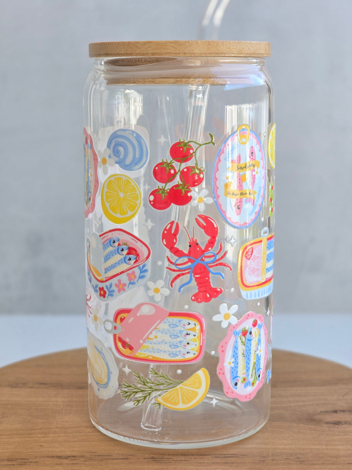 Tasse en Verre Coastal Sardines