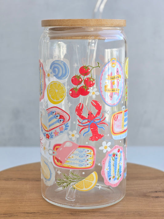 Tasse en Verre Coastal Sardines