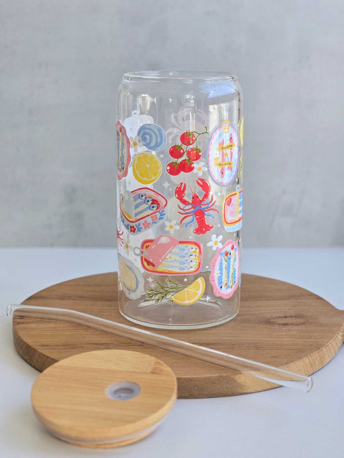 Tasse en Verre Coastal Sardines