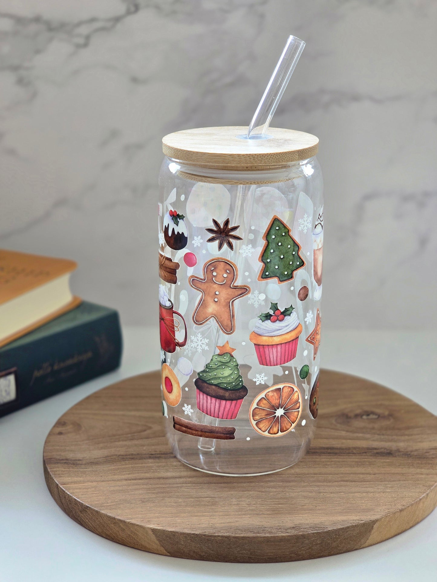 Sweet Christmas Magic Glass Cup