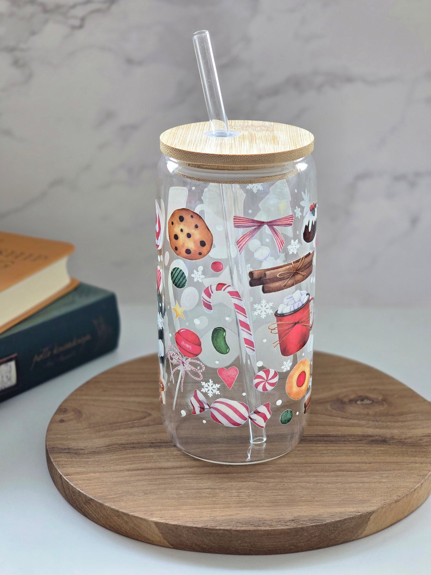 Sweet Christmas Magic Glass Cup