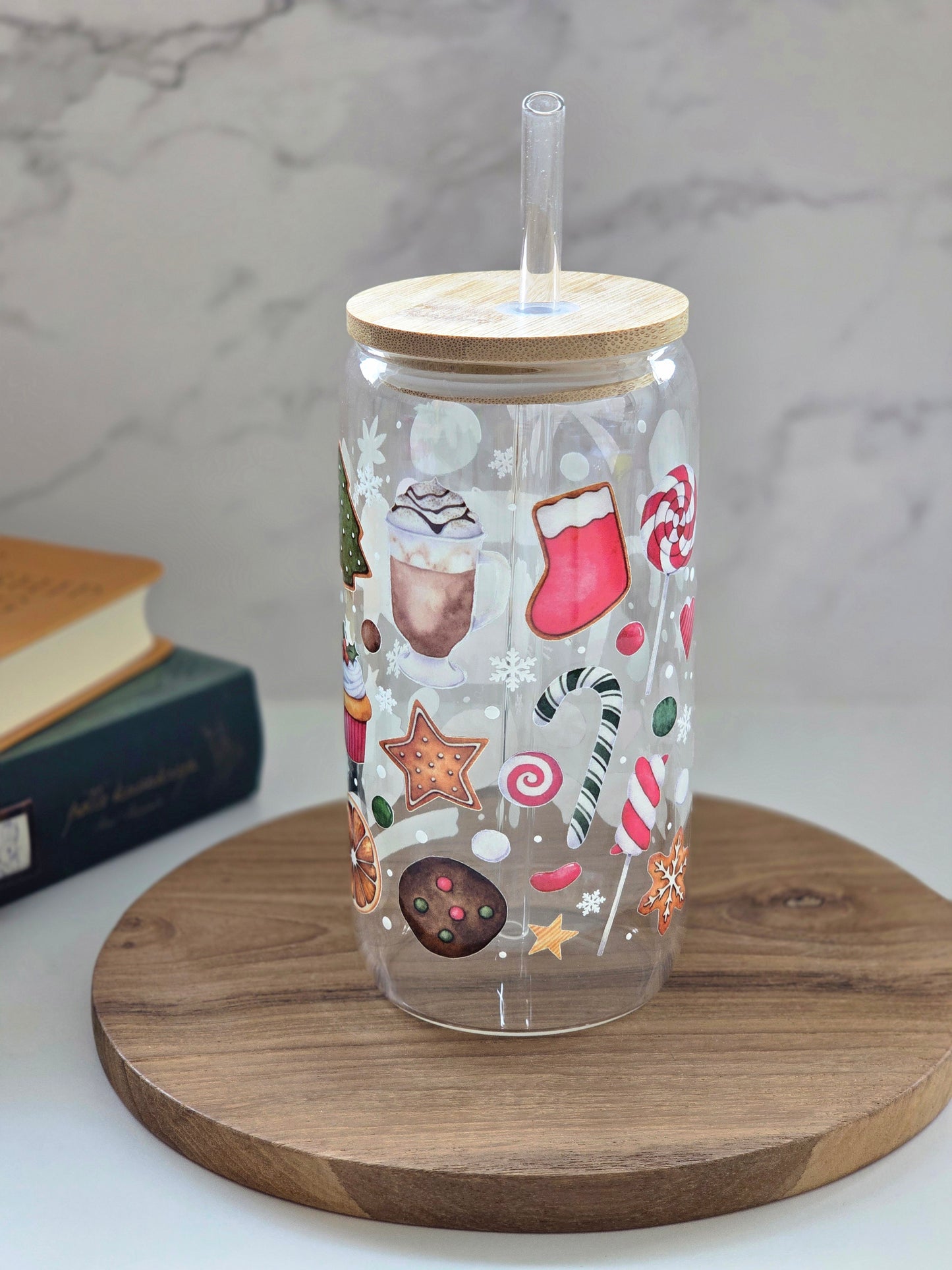 Sweet Christmas Magic Glass Cup