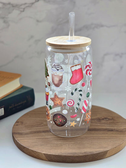 Sweet Christmas Magic Glass Cup