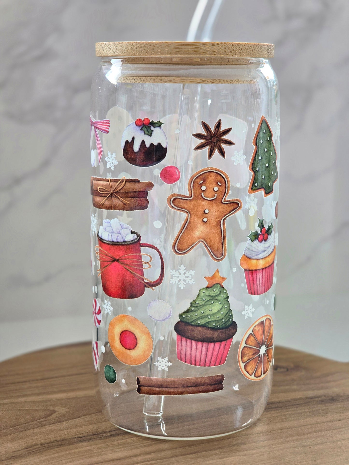Sweet Christmas Magic Glass Cup