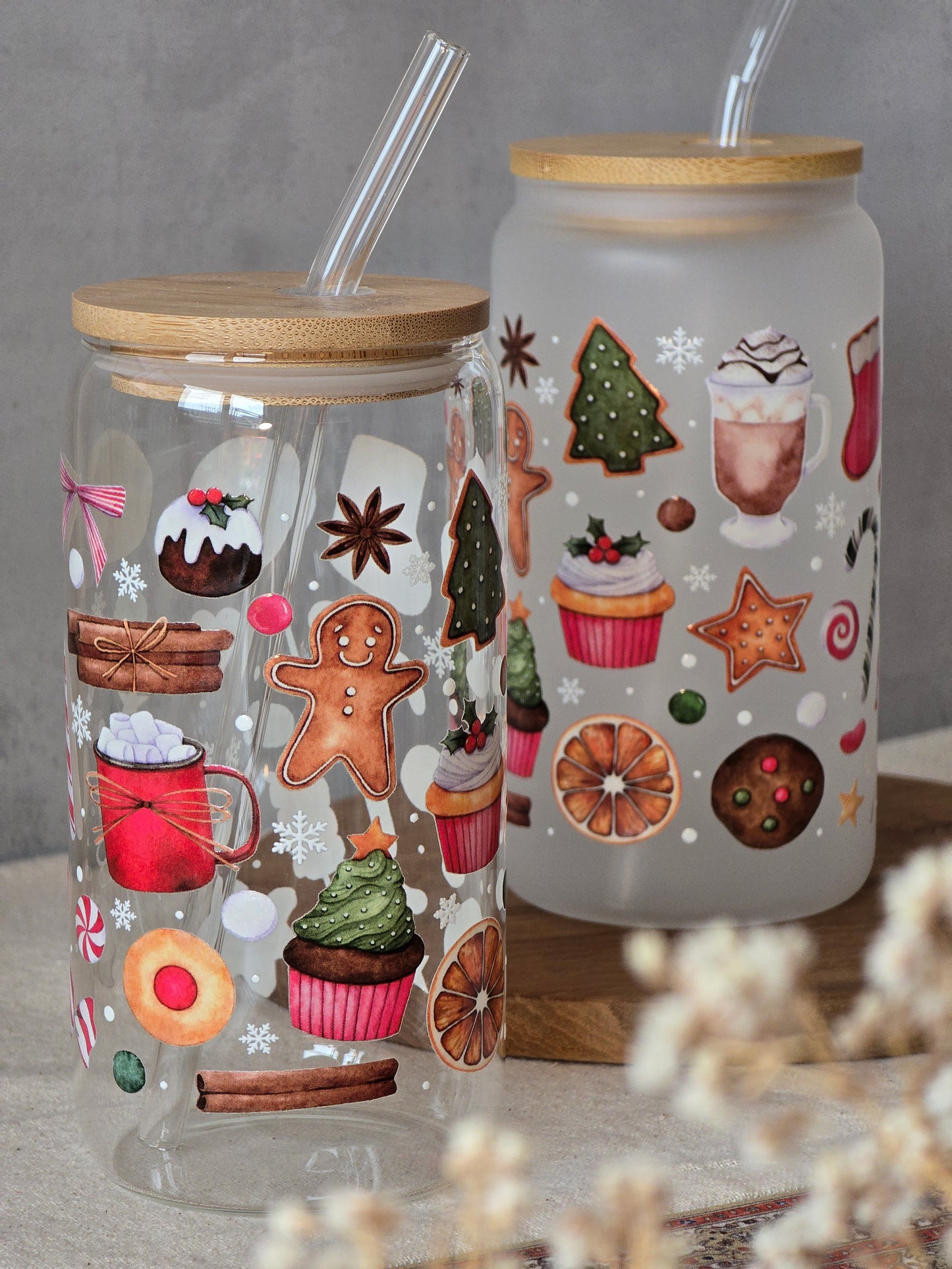 Sweet Christmas Magic Glass Cup