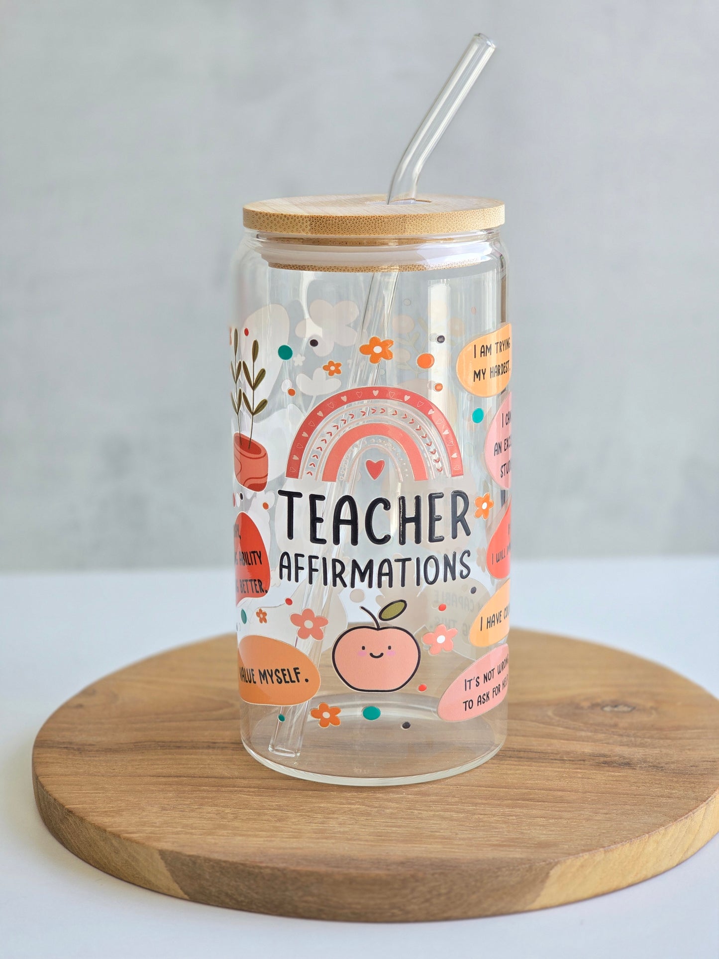'Teacher Affirmations' Regenbogen-Tasse