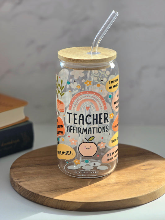 'Teacher Affirmations' Regenbogen-Tasse
