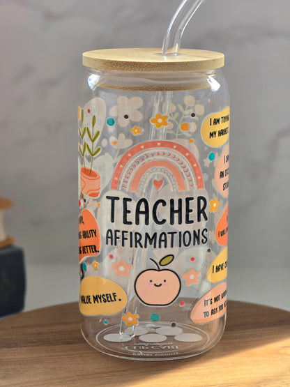 'Teacher Affirmations' Regenbogen-Tasse